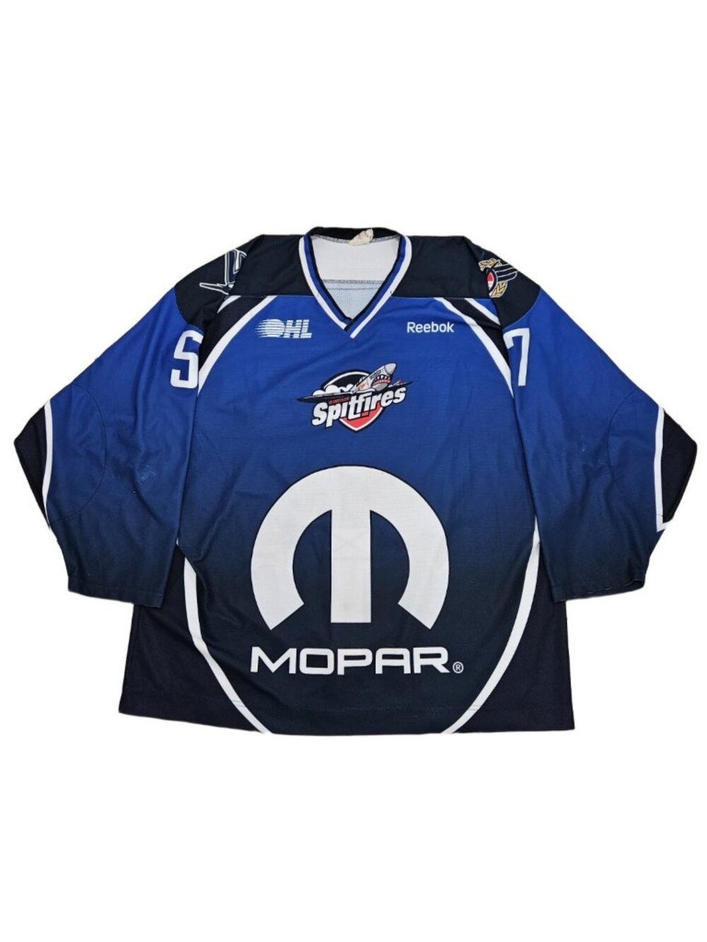 Jordan McNaughton #57 Windsor Spitfires Game Worn Signed Jersey 56